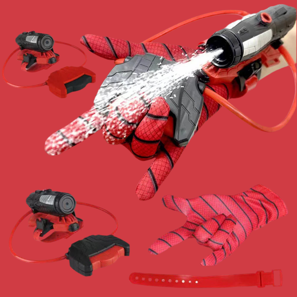 Spider Web Shooters Toy Water Guns with Glove Superhero Squirt Guns Wrist Water Sprayer Toy for Kids Adults